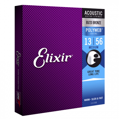 Elixir 11100 Polyweb Acoustic Medium13-.56