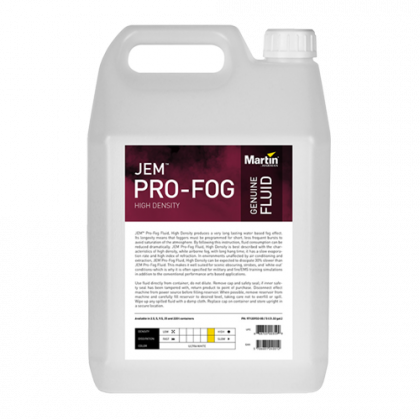 Jem Fluid Pro-Fog Fluid, High Density, 5L