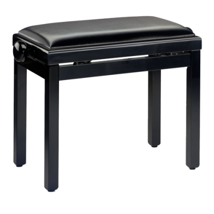 Discacciati Piano bench Black high gloss black vinyl