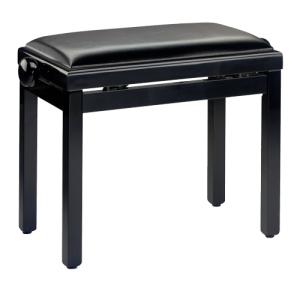 Discacciati Piano bench Black high gloss black vinyl